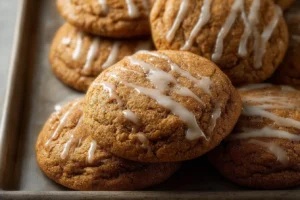 Bakery Style Pumpkin Cookies with Maple Glaze